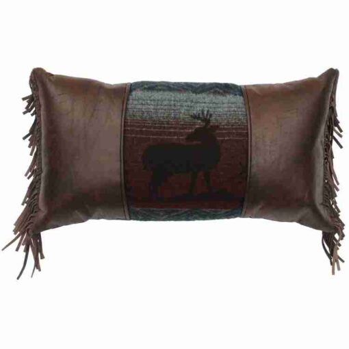 Deer meadow ii pillow (14"x26") by wooded river