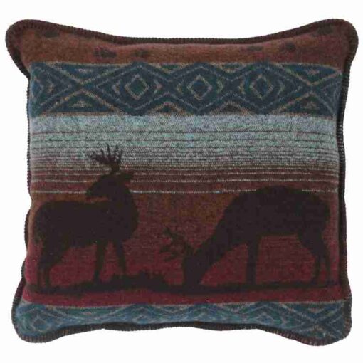 Deer meadow ii pillow (20"x20") by wooded river