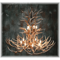 Elk antler chandeliers