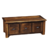 Fireside Barnwood Enclosed Coffee Table With 3 Drawers