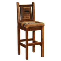 Fireside Lodge Barnwood Barstools - Upholstered