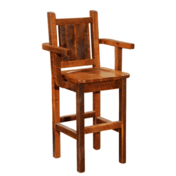 Fireside Lodge Barnwood Barstools With Arms