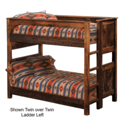 Fireside Lodge Barnwood Bunk Bed T/T, F/F, Q/Q