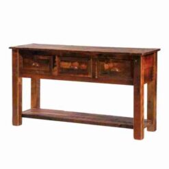 Fireside Lodge Barnwood Console Table