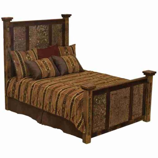 Fireside lodge barnwood deep forest bed
