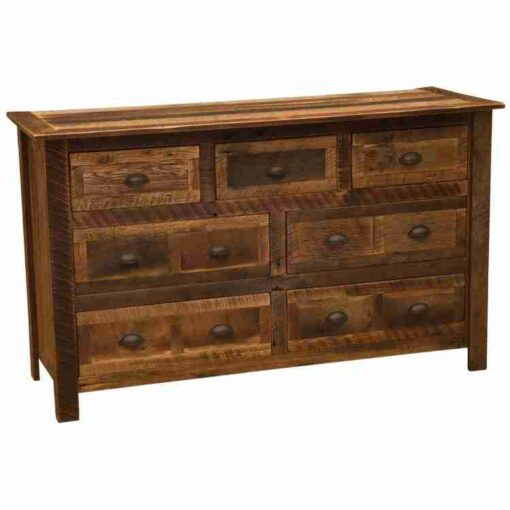 Fireside lodge barnwood dresser - 7 drawer