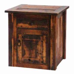 Fireside Lodge Barnwood Enclosed End Table