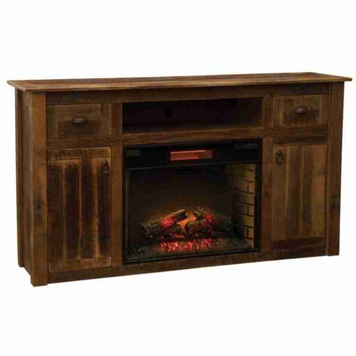 Fireside lodge barnwood fireplace/entertainment center