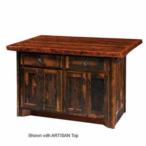 Fireside lodge barnwood kitchen island