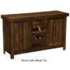 Fireside Lodge Barnwood Sideboard With Wine Rack