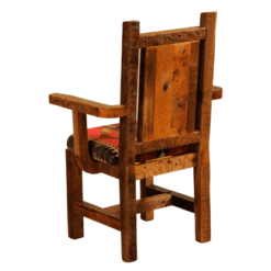 Fireside lodge barnwood upholstered dining arm chair 36