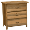 Fireside Lodge Blue Stained Pine Chest - 3 Drawers