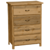 Fireside Lodge Blue Stained Pine Chest - 5 Drawers