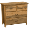 Fireside Lodge Blue Stained Pine Chest - Low Boy