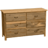 Fireside Lodge Blue Stained Pine Dresser - 6 Drawers