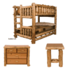 Fireside Lodge Cedar Bunk Bed Package #1 (3 sizes)