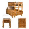 Fireside Lodge Cedar Bunk Bed Package #2 (3 sizes)