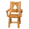 Fireside Lodge Cedar Cut-Out Log Chair with Arms
