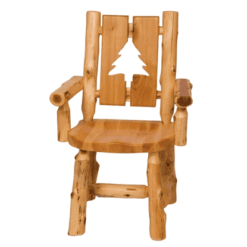 Fireside Lodge Cedar Cut-Out Log Chair with Arms