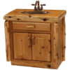 Fireside Lodge Cedar Log Bathroom Vanity - 30 Inch