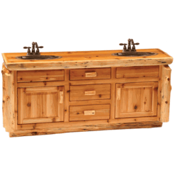 Fireside lodge cedar log bathroom vanity 6 foot 38