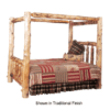 Fireside Lodge Cedar Log Canopy Bed