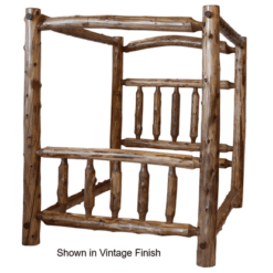 Fireside lodge cedar log canopy bed 38