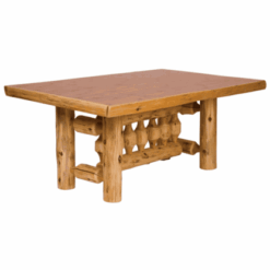 Fireside Lodge Cedar Log Dining Table - Rectangular