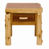 Fireside Lodge Cedar Log End Table - 1 Drawer