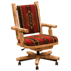 Fireside Lodge Cedar Log Executive Chair - Upholstered