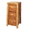 Fireside Lodge Cedar Log File Cabinet - 3 Drawer