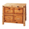 Fireside Lodge Cedar Log File Cabinet - 4 Drawer