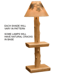 Fireside Lodge Cedar Log Floor Lamp W/ Shelf