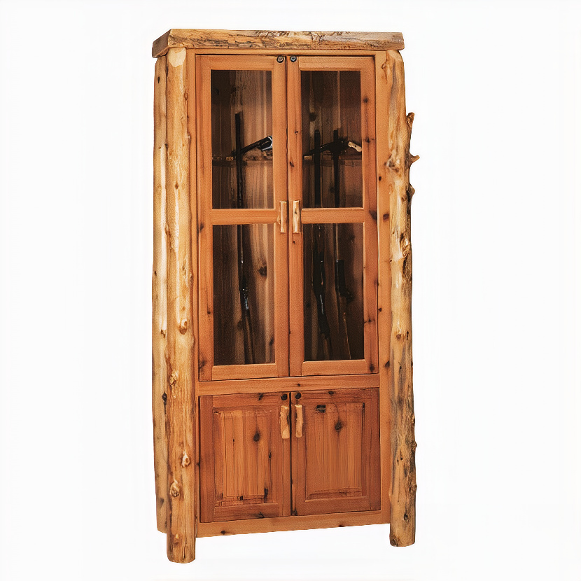 Log gun cabinet