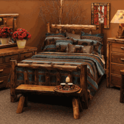 Fireside lodge cedar log loft bed 39