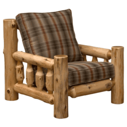 Fireside lodge cedar log lounge chair w o ottoman 33