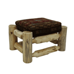 Fireside lodge cedar log lounge chair with optional ottoman 2