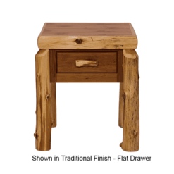 Fireside lodge cedar log nightstand 1 drawer 42
