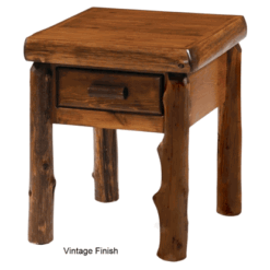Fireside lodge cedar log nightstand 1 drawer 45