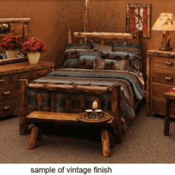 Fireside lodge cedar log nightstand extra large 3 drawer 11