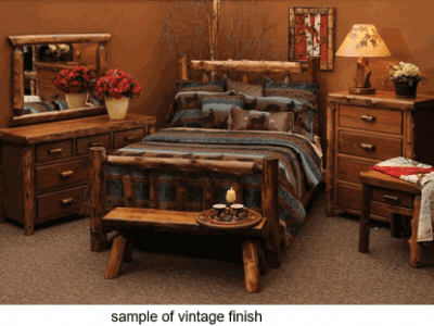 Fireside lodge cedar log nightstand extra large 3 drawer 11