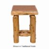 Fireside Lodge Cedar Log Open Nightstand