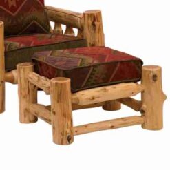 Fireside Lodge Cedar Log Ottoman For Lounge Chair