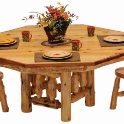 Fireside lodge cedar log poker table 45