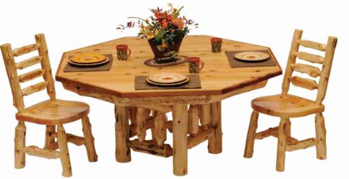 Fireside lodge cedar log poker table - image 3