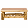 Fireside Lodge Cedar Log Rectangular Coffee Table