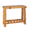 Fireside Lodge Cedar Log Sofa Table w/ Open Log Shelf
