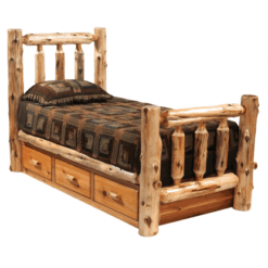 Fireside lodge cedar log spindle bed 40
