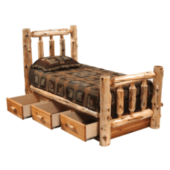 Fireside lodge cedar log spindle bed 43