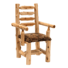 Fireside Lodge Cedar Log Upholstered Arm Chair